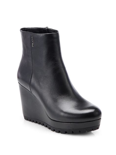 prada wedge boots|prada ankle boots women.